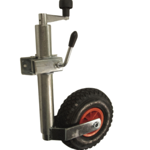 Heavy Duty Pneumatic Jockey Wheel and Clamp with 48MM Shaft for Easy Trailer Maneuvering and Durable Support