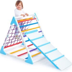 Wooden Climbing Triangle for Sliding and Climbing - 2-in-1