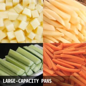 1/4-Inch Stainless Steel Commercial Vegetable Chopper – Manual Machine for Fries, Potato Chips, Onions, Carrots, and Tomatoes