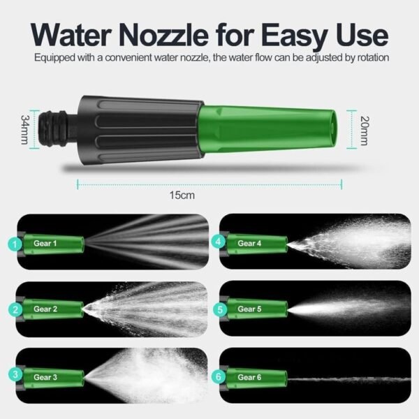 100ft Stainless Steel Garden Hose Pipe – Heavy-Duty Metal Water Hose with 2 Spray Nozzles for Yard and Outdoor Use - Image 2