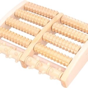 Wooden Foot Massager Roller, Lightweight Massager Bamboo Massager Durable