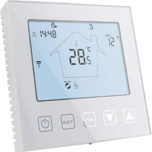 WiFi Smart Thermostat for Boiler and Water Underfloor Heating, 3A Alexa/Google Assistant Compatible â€“ Programmable Thermostat with Tuya/Smart Life APP Control, White