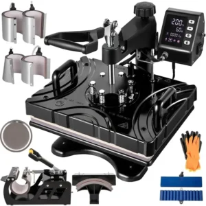 12x15-Inch 6-in-1 Heat Press Machine – Multi-Functional Sublimation Printer for T-Shirts, Shoes, Mugs & More