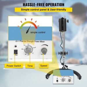 100W Electric Overhead Stirrer Mixer, 0-2000 RPM – Precision Overhead Mixing for Laboratory and Industrial Applications