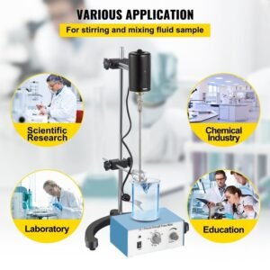 100W Electric Overhead Stirrer Mixer, 0-2000 RPM – Precision Overhead Mixing for Laboratory and Industrial Applications