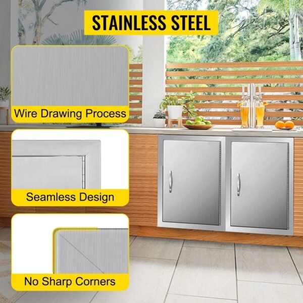 14×20″ Single-Walled Stainless Steel Island Access Door – Perfect for Kitchen and BBQ Applications - Image 12