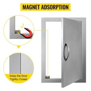14×20″ Single-Walled Stainless Steel Island Access Door – Perfect for Kitchen and BBQ Applications