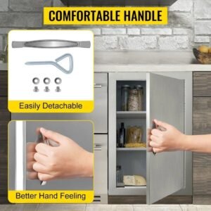14×20″ Single-Walled Stainless Steel Island Access Door – Perfect for Kitchen and BBQ Applications