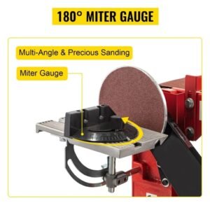 1420 r/min Adjustable Electric Bench Belt Sander  4 x 36 with 6 Disc Includes 4 Rubber Foot Pads & Combo