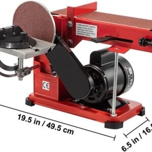 1420 r/min Adjustable Electric Bench Belt Sander  4 x 36 with 6 Disc Includes 4 Rubber Foot Pads & Combo