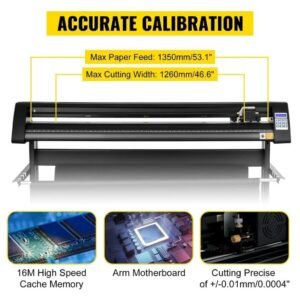 1350mm Vinyl Cutter with LED Guide Light – High-Precision SignCut Label Maker & Vinyl Plotter