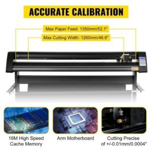 1350mm Vinyl Cutter with LED Guide Light – High-Precision SignCut Label Maker & Vinyl Plotter