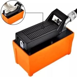 10000 PSI Air Hydraulic Foot Pump with 2.3L Reservoir Hose  Spray Gun Adjustable 700 kgcm Pressure Range 0.71 Heavy  Duty Industrial Pump for Lifting, Moving  Machinery Upgrades