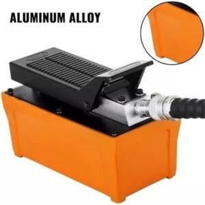 10000 PSI Air Hydraulic Foot Pump with 2.3L Reservoir Hose  Spray Gun Adjustable 700 kgcm Pressure Range 0.71 Heavy  Duty Industrial Pump for Lifting, Moving  Machinery Upgrades