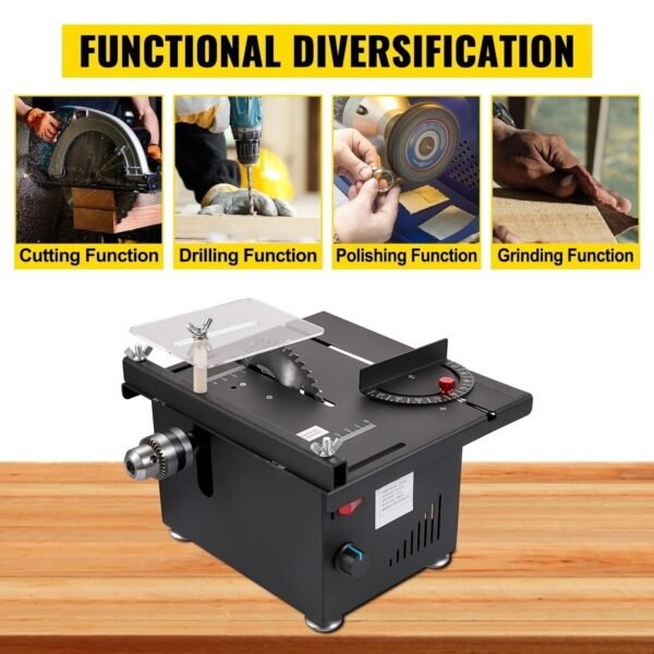 "150W Mini Table Saw, 10,000RPM Portable Cutting Machine with Stepless Speed, 0–90° Angle, 1.3in Depth – Compact DIY Tool for Wood, Metal, Plastic" - Image 13