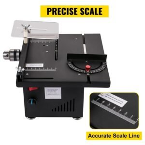 "150W Mini Table Saw, 10,000RPM Portable Cutting Machine with Stepless Speed, 0–90° Angle, 1.3in Depth – Compact DIY Tool for Wood, Metal, Plastic"