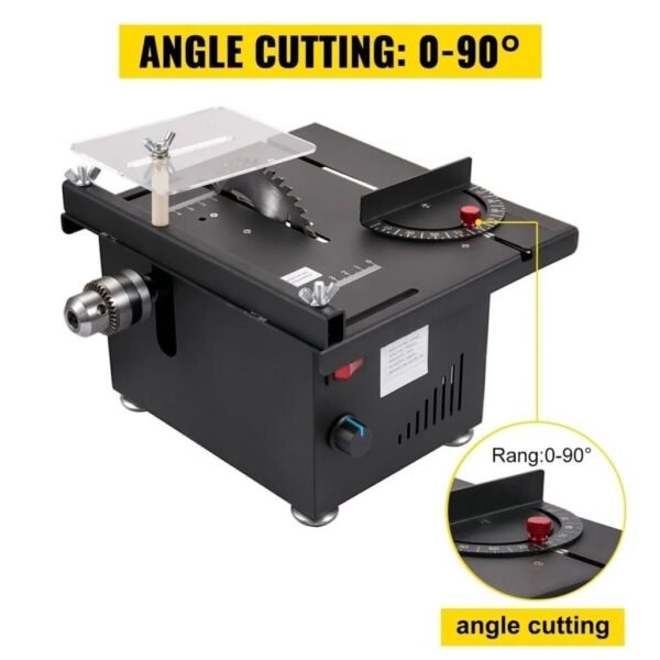 "150W Mini Table Saw, 10,000RPM Portable Cutting Machine with Stepless Speed, 0–90° Angle, 1.3in Depth – Compact DIY Tool for Wood, Metal, Plastic" - Image 8