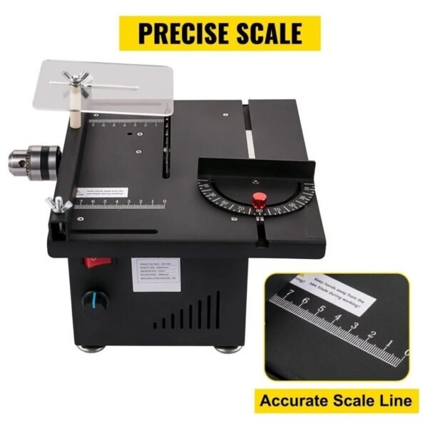 "150W Mini Table Saw, 10,000RPM Portable Cutting Machine with Stepless Speed, 0–90° Angle, 1.3in Depth – Compact DIY Tool for Wood, Metal, Plastic" - Image 3
