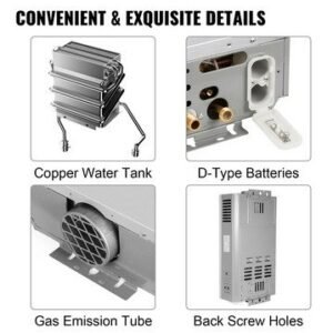 12L Tankless Propane Gas Water Heater delivers instant, energy-efficient hot water on demand. Ideal for homes, cabins, and outdoor use.