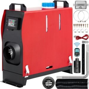 12V Diesel Air Heater with LCD switch and remote control provides fast, efficient heating with 1 air outlet. Perfect for RVs, trucks, buses, cars, SUVs, and caravans.