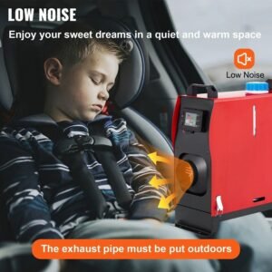 12V Diesel Air Heater with LCD switch and remote control provides fast, efficient heating with 1 air outlet. Perfect for RVs, trucks, buses, cars, SUVs, and caravans.
