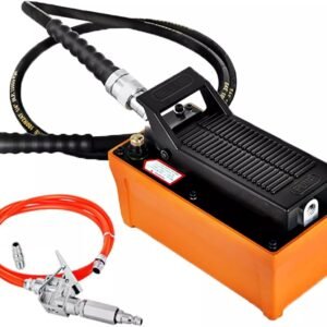 10000 PSI Air Hydraulic Foot Pump with 2.3L Reservoir Hose  Spray Gun Adjustable 700 kgcm Pressure Range 0.71 Heavy  Duty Industrial Pump for Lifting, Moving  Machinery Upgrades